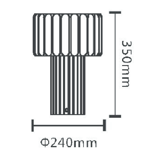Dimensions for Ф240*H350 mm